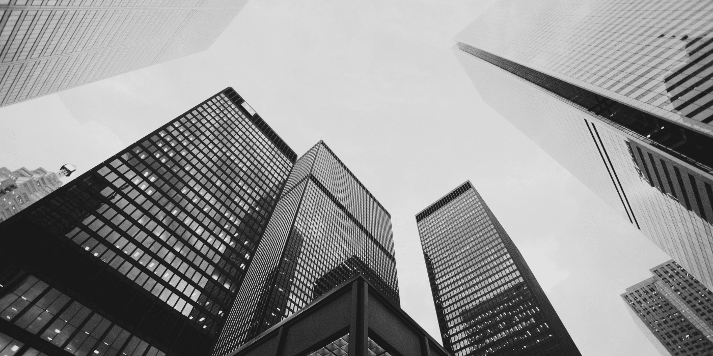 Grayscale Corporate Cityscape